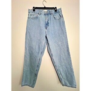 Zara Jeans Womens 12 Hi Rise Staight Light Wash Boho Western Capsule Minimalist